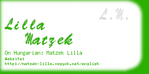 lilla matzek business card